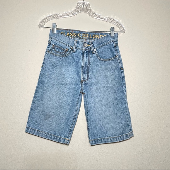 Boys Pepe London‎ Jean Shorts Light Wash Denim Jorts Size 10 - Picture 1 of 12